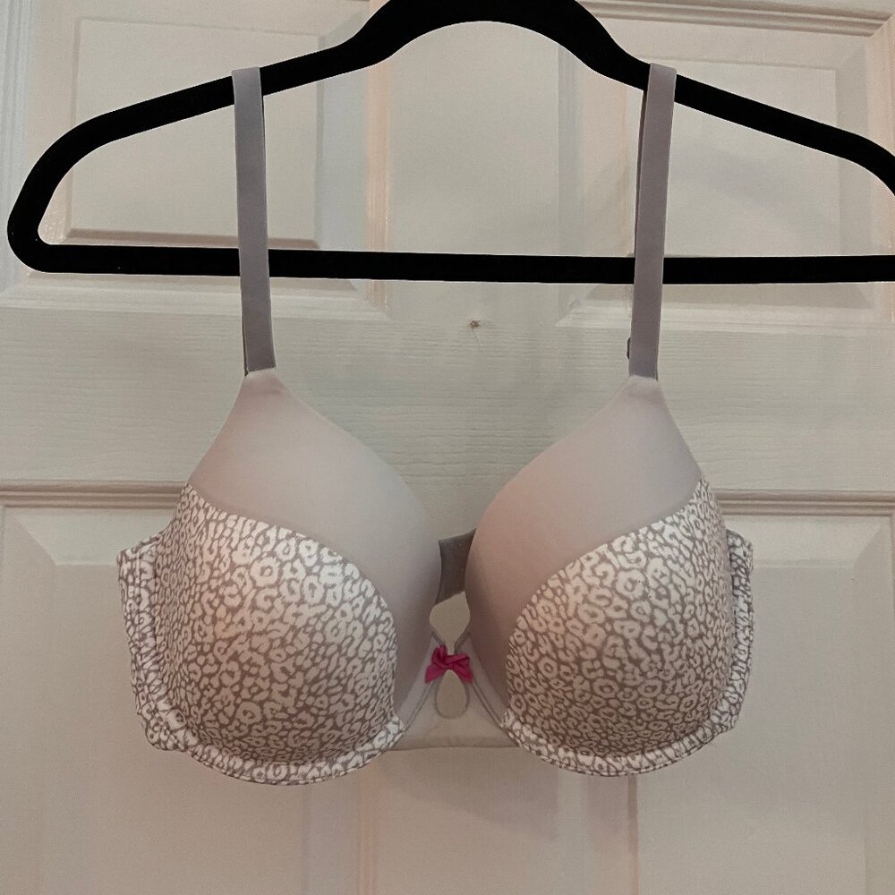 DKNY bra, size 34D, taupe and cream, NWOT